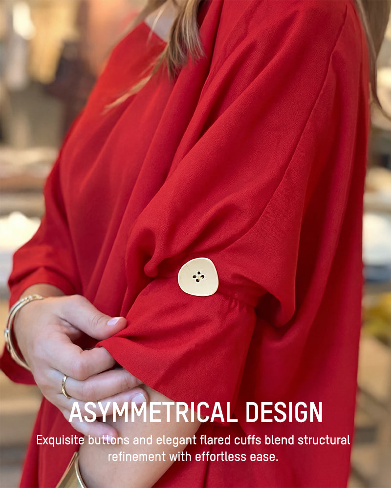 Asymmetric Off-Shoulder Batwing Top