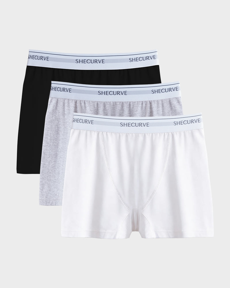Classic Cotton Stretch Boxer Briefs (3 Pack)