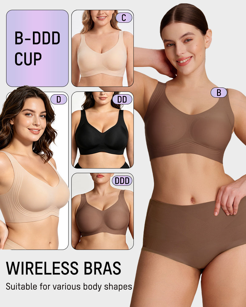 Comfortable Wireless Full Coverage Jelly Smoothing Bra