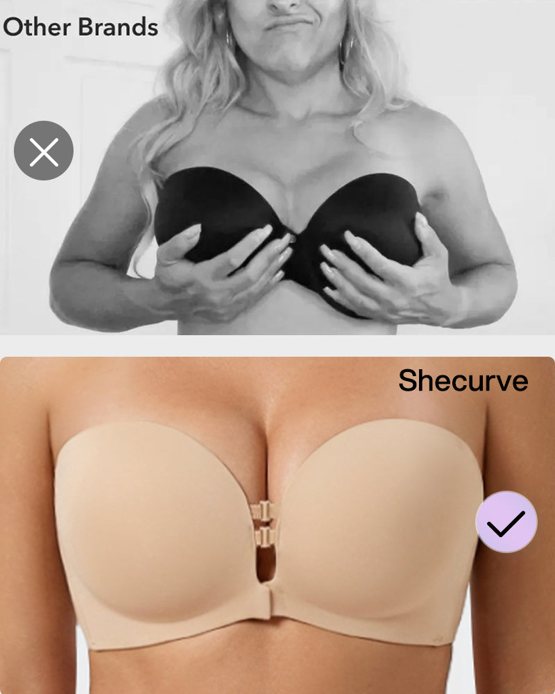 Convertible Strapless Front-Closure Push-Up Bra