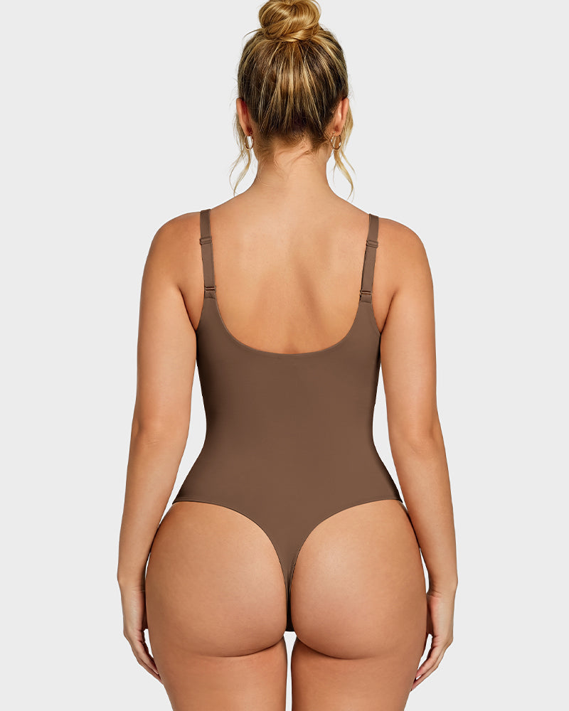 Deep V Shaping Thong Bodysuit