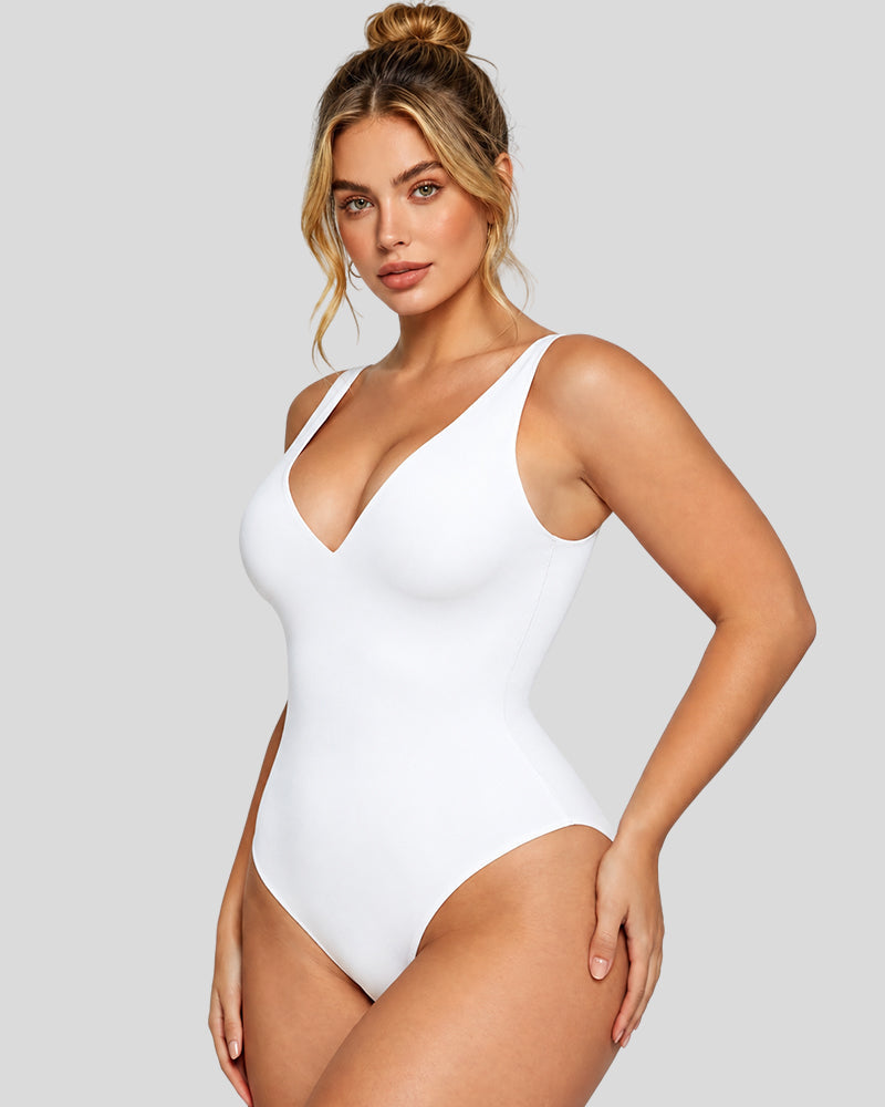 Deep V Shaping Thong Bodysuit