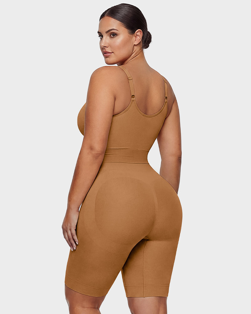 Easyslide™ Front-Zip Mid-Thigh Shapewear