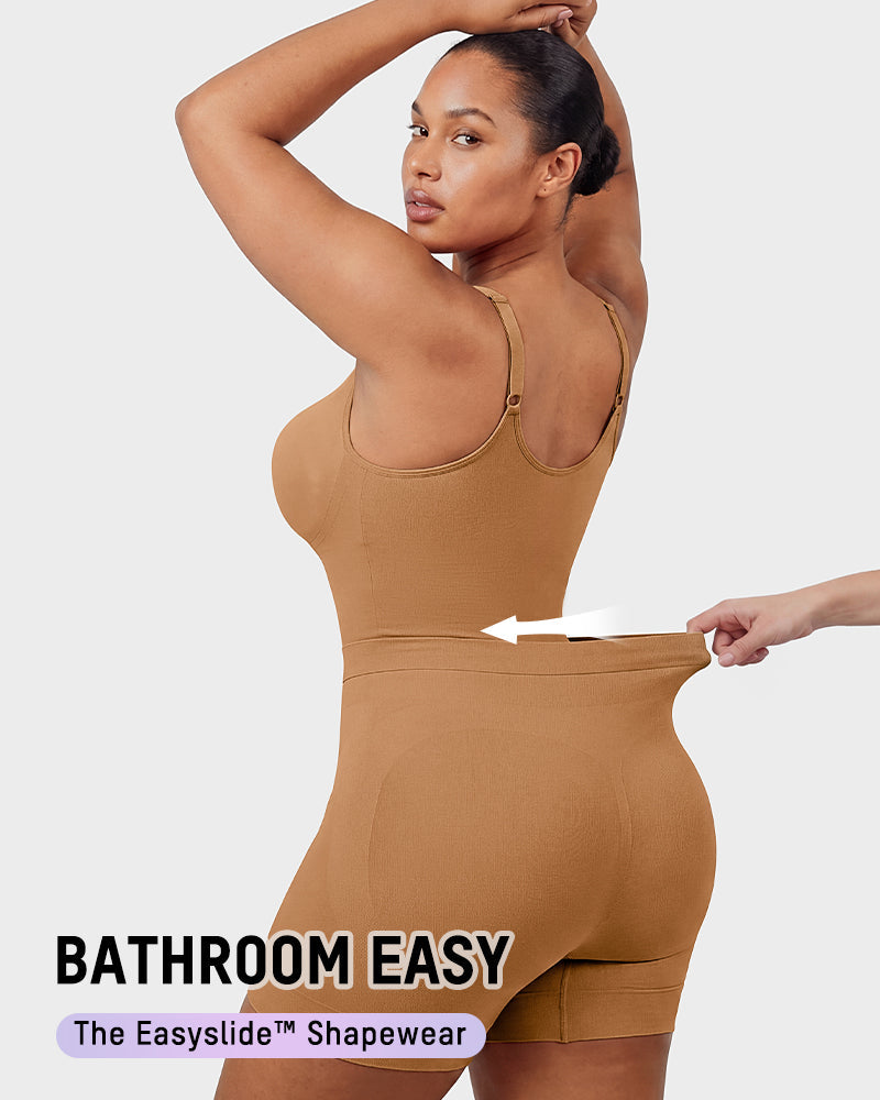 Easyslide™ Front-Zip Mid-Thigh Shapewear