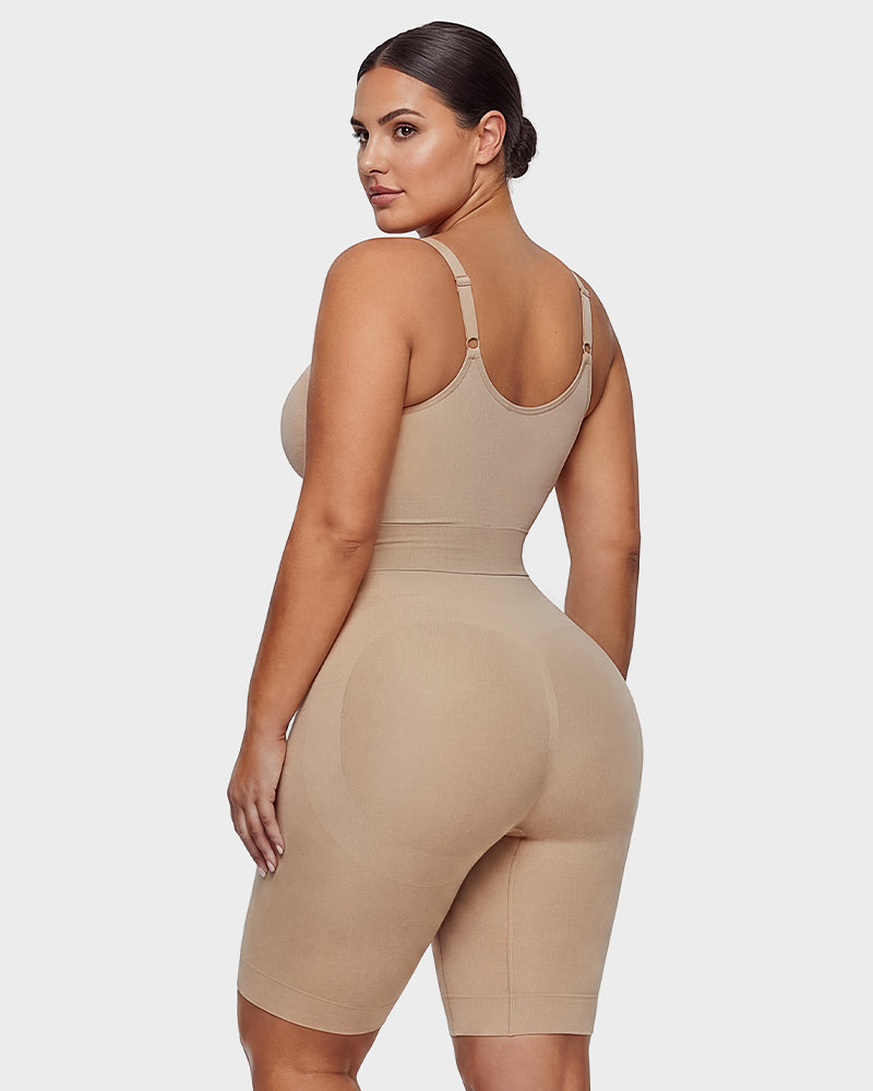 Easyslide™ Front-Zip Mid-Thigh Shapewear