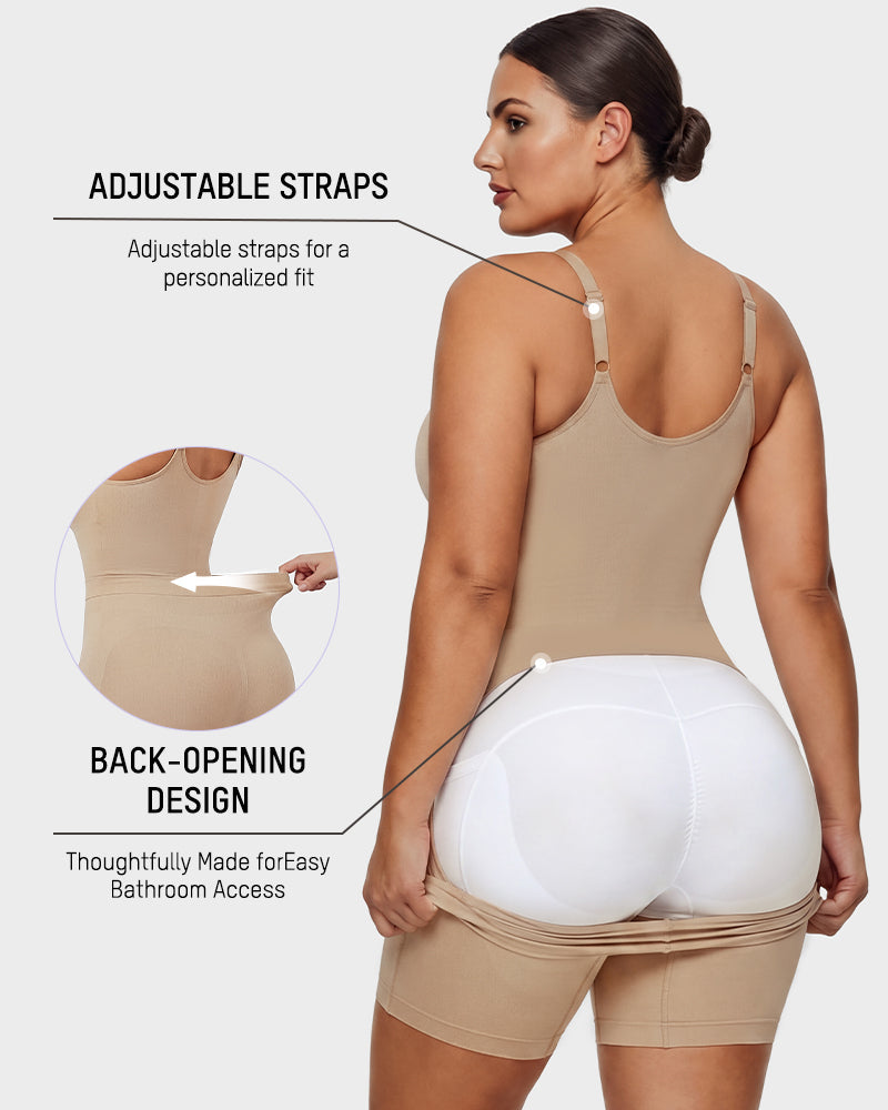 Easyslide™ Front-Zip Mid-Thigh Shapewear