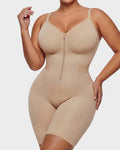 Easyslide™ Front-Zip Mid-Thigh Shapewear