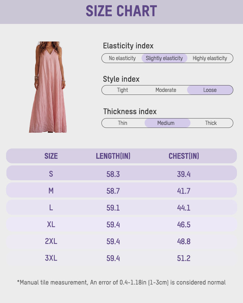 Flowy Boho V-Neck Halter Maxi Dress