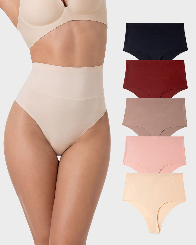 No-Show Seamless High-Waist Thong(5 Pack)