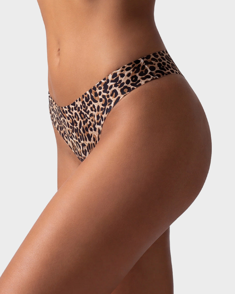 Seamless Ice Silk No-Show Thong(5 pack)