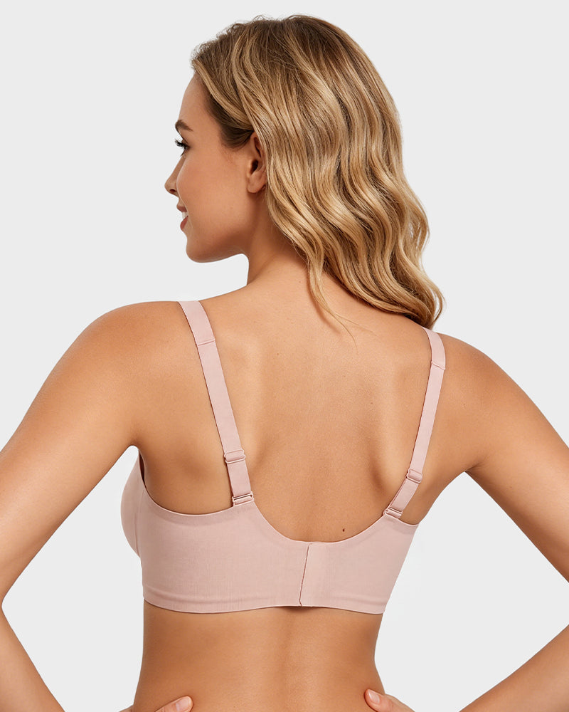 Seamless Deep V Push-Up Wireless Bra