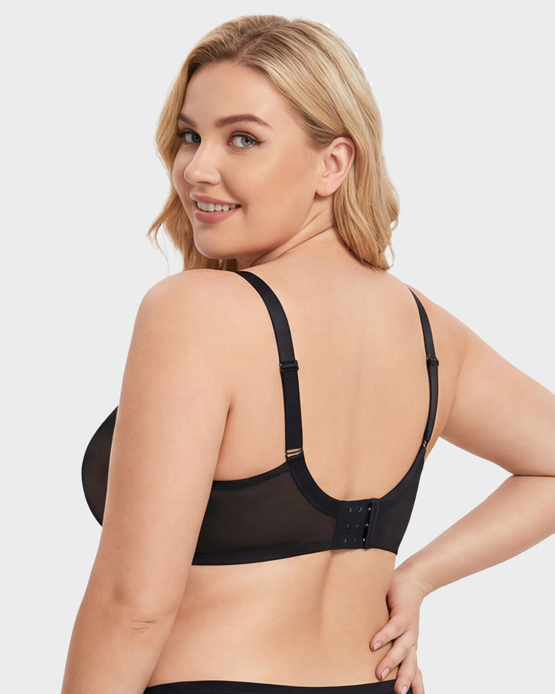Seamless Mesh Unlined Underwire Bra