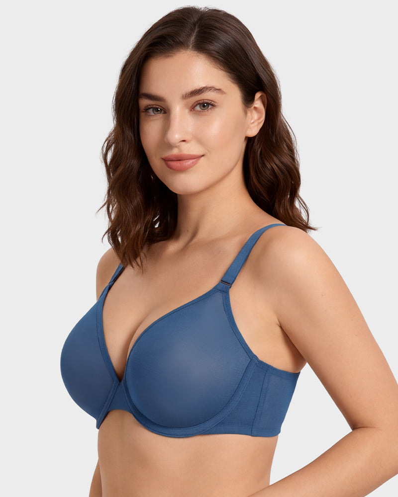 Seamless Mesh Unlined Underwire Bra