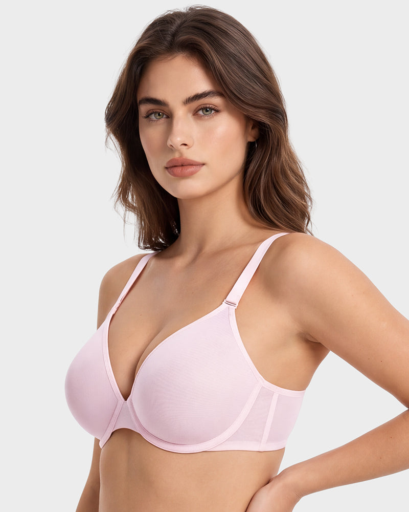 Seamless Mesh Unlined Underwire Bra