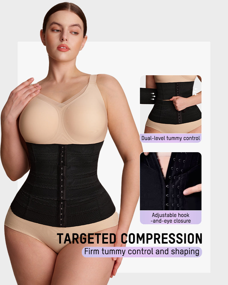 Segmented Waist Trainer Corset with Steel Bones