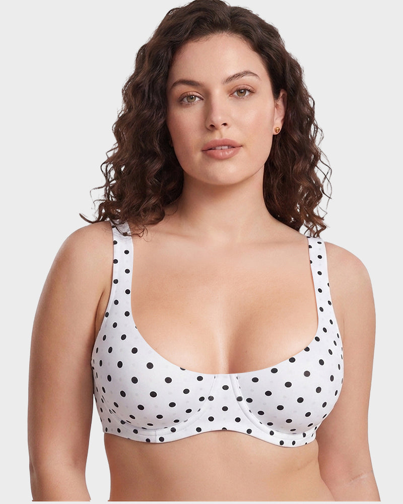 Underwire Support Seamless Unlined Balconette Bra